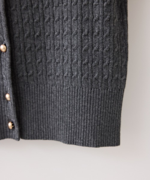 POLO BCS（ポロ ビーシーエス）の「【POLO BCS】VIS別注クルーネックカーディガン（カーディガン/ボレロ・レディース・オフホワイト/チャコールグレー/ブルー/ピンク・FREE）」の18枚目の写真