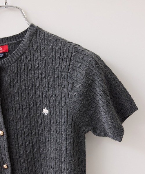 POLO BCS（ポロ ビーシーエス）の「【POLO BCS】VIS別注クルーネックカーディガン（カーディガン/ボレロ・レディース・オフホワイト/チャコールグレー/ブルー/ピンク・FREE）」の7枚目の写真