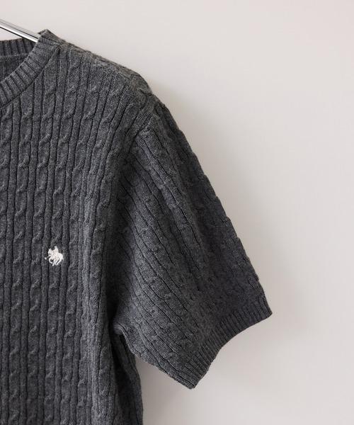 POLO BCS（ポロ ビーシーエス）の「【POLO BCS】VIS別注クルーネックカーディガン（カーディガン/ボレロ・レディース・オフホワイト/チャコールグレー/ブルー/ピンク・FREE）」の8枚目の写真