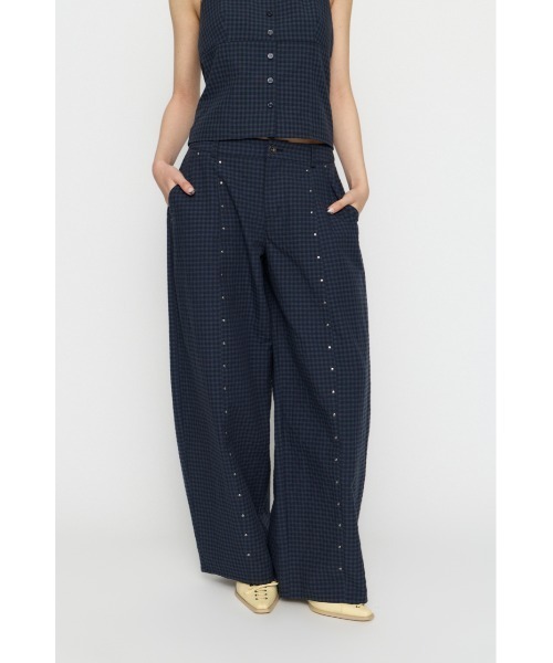 LAGUA GEM(ラグアジェム)の「GINGHAM LOOSY パンツ(スラックス・レディース・ネイビー/ブラック・X-SMALL/SMALL/MEDIUM)」の9枚目の写真