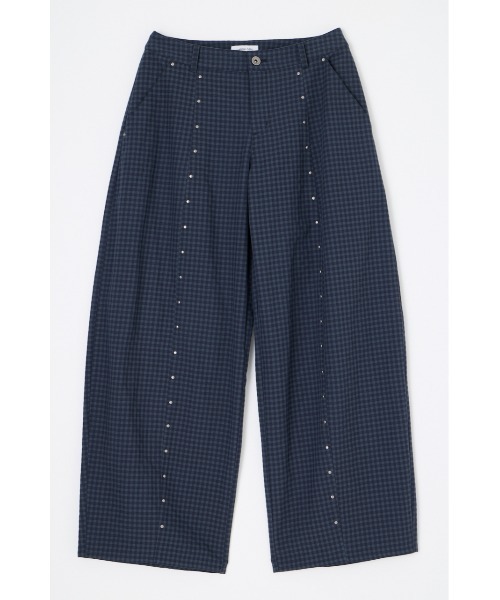 LAGUA GEM(ラグアジェム)の「GINGHAM LOOSY パンツ(スラックス・レディース・ネイビー/ブラック・X-SMALL/SMALL/MEDIUM)」の12枚目の写真