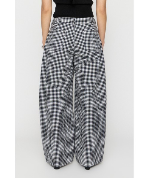 LAGUA GEM(ラグアジェム)の「GINGHAM LOOSY パンツ(スラックス・レディース・ネイビー/ブラック・X-SMALL/SMALL/MEDIUM)」の3枚目の写真