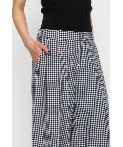 LAGUA GEM(ラグアジェム)の「GINGHAM LOOSY パンツ(スラックス・レディース・ネイビー/ブラック・X-SMALL/SMALL/MEDIUM)」の5枚目の写真