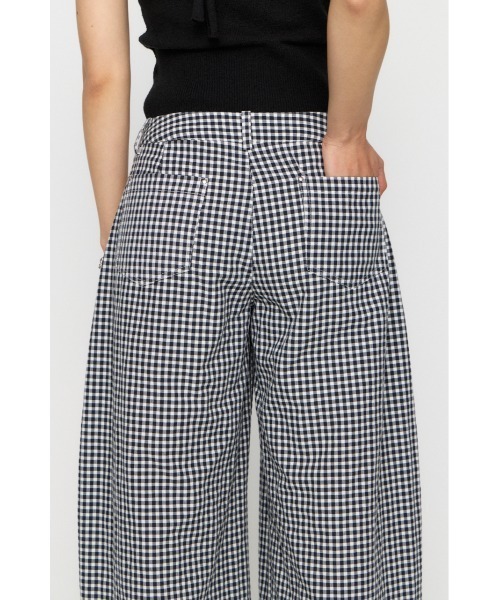 LAGUA GEM(ラグアジェム)の「GINGHAM LOOSY パンツ(スラックス・レディース・ネイビー/ブラック・X-SMALL/SMALL/MEDIUM)」の6枚目の写真