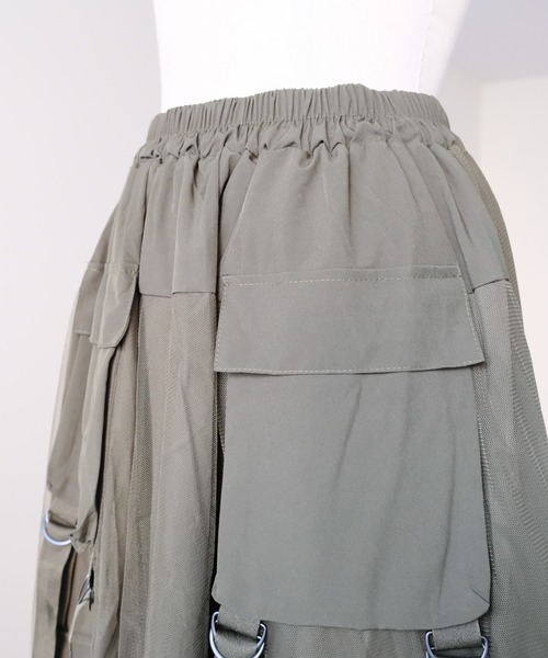 DOLLUPOOPS(ドールアップウップス)の「Military Tulle Tiered Skirt(ミリタリーチュールティアードスカート)(スカート・レディース・カーキ/ブラック・FREE)」の13枚目の写真