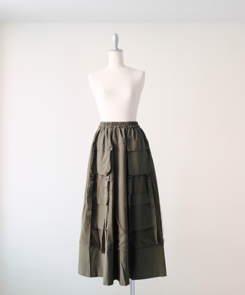 DOLLUPOOPS(ドールアップウップス)の「Military Tulle Tiered Skirt(ミリタリーチュールティアードスカート)(スカート・レディース・カーキ/ブラック・FREE)」の8枚目の写真