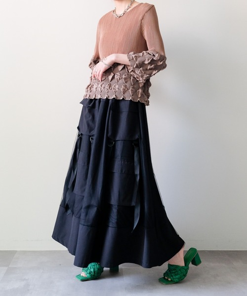 DOLLUPOOPS(ドールアップウップス)の「Military Tulle Tiered Skirt(ミリタリーチュールティアードスカート)(スカート・レディース・カーキ/ブラック・FREE)」の17枚目の写真