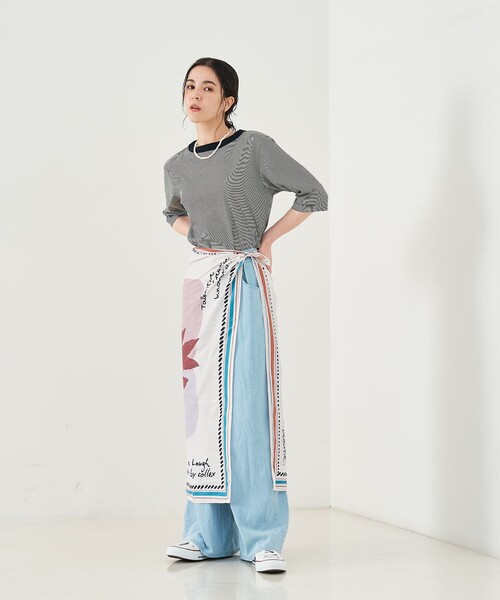 collex（コレックス）の「タックウエストデニムパンツ（デニムパンツ・レディース・ブルー/グレー・フリー）」の21枚目の写真