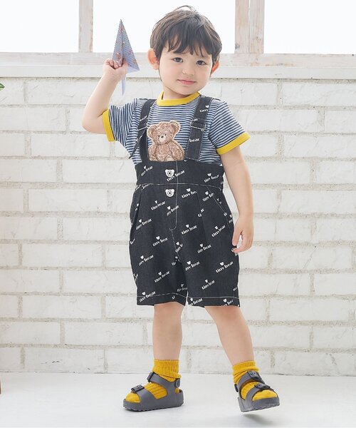 apres les cours(アプレレクール)の「tiny bear刺繍 半袖Tシャツ(Tシャツ/カットソー・キッズ・ブラック/レッド/ブルー・110/100/90/80/120)」の10枚目の写真