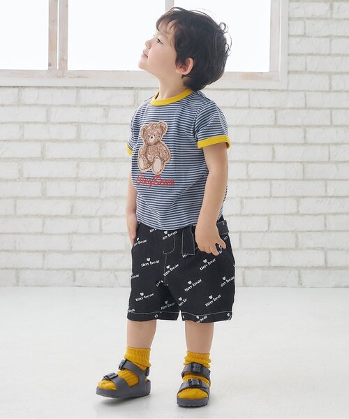 apres les cours(アプレレクール)の「tiny bear刺繍 半袖Tシャツ(Tシャツ/カットソー・キッズ・ブラック/レッド/ブルー・110/100/90/80/120)」の12枚目の写真
