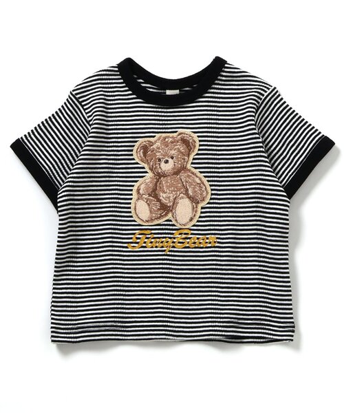 apres les cours(アプレレクール)の「tiny bear刺繍 半袖Tシャツ(Tシャツ/カットソー・キッズ・ブラック/レッド/ブルー・110/100/90/80/120)」の17枚目の写真