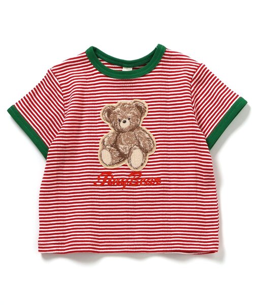 apres les cours(アプレレクール)の「tiny bear刺繍 半袖Tシャツ(Tシャツ/カットソー・キッズ・ブラック/レッド/ブルー・110/100/90/80/120)」の21枚目の写真