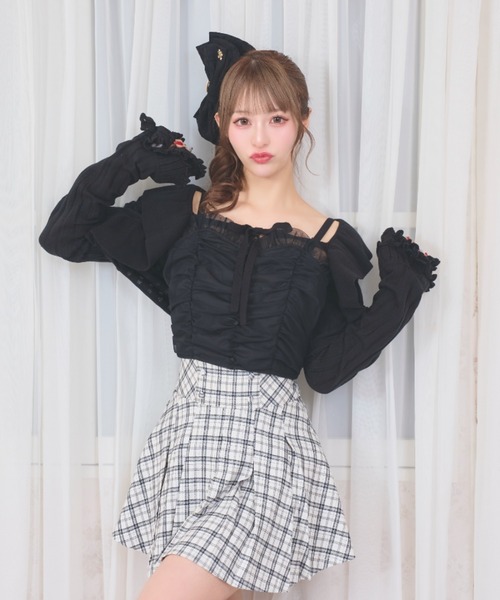 LAFARY(ラファリー)の「プリーツスカパン(スカート・レディース・ブラック/ブラウン/ホワイト・FREE)」の1枚目の写真