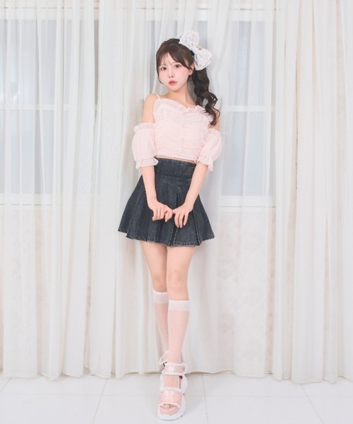 LAFARY(ラファリー)の「プリーツスカパン(スカート・レディース・ブラック/ブラウン/ホワイト・FREE)」の6枚目の写真