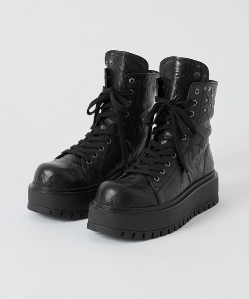 GRANCY】Fold-over 靴 grancy Leather 折り返し本革シューズ（スニーカー / Shoes 靴