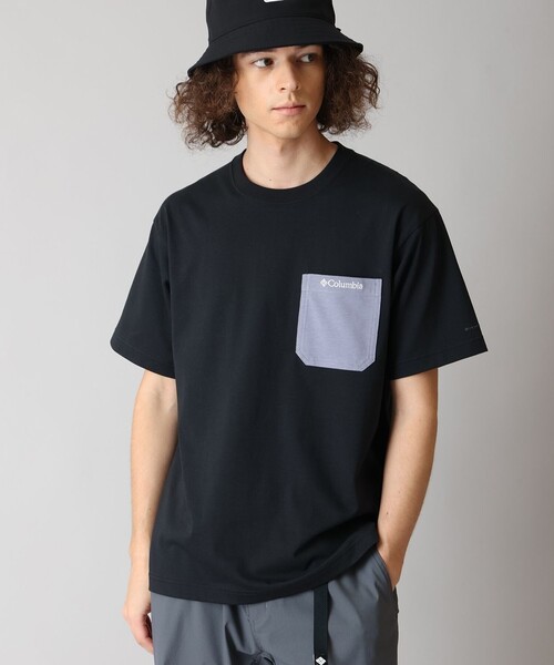 Columbia(コロンビア)の「UVカット Columbia/ ヤングストリート ショートスリーブ クルー /コロンビア(Tシャツ/カットソー・メンズ・ブラック系その他/パープル/ホワイト/ブラック・M/S/L/XL)」の2枚目の写真