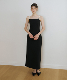 CE LACE POINT SLEEVELESS OPS BLACK