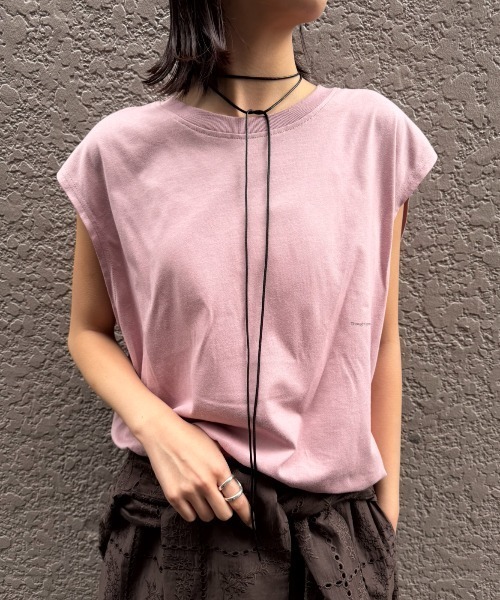 AIC.(エーアイシー)の「汗染み防止加工ミニマルロゴTシャツ(Tシャツ/カットソー・レディース・ピンク/オフホワイト/ブラック・FREE)」の3枚目の写真