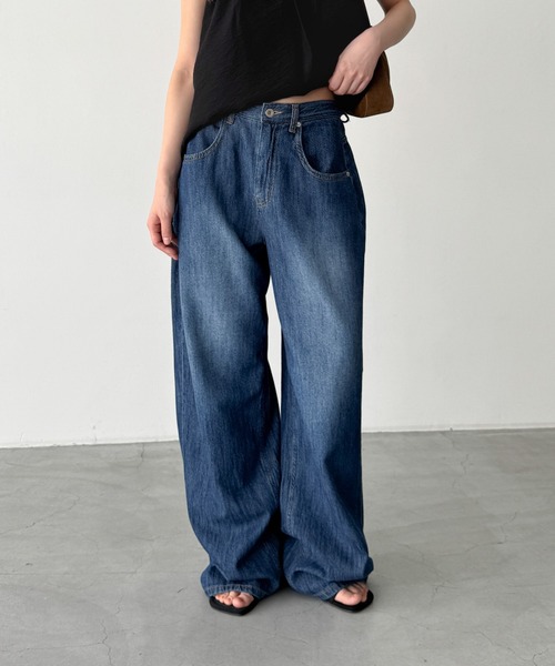 CANAL JEAN(キャナルジーン)の「El mar ライトオンスワイドストレートデニムパンツ 610(デニムパンツ・レディース・ライトインディゴブルー/ダークインディゴブルー・SMALL/MEDIUM)」の1枚目の写真