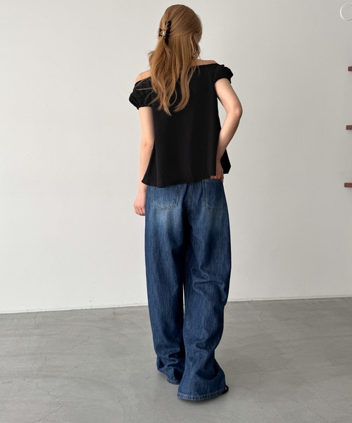 CANAL JEAN(キャナルジーン)の「El mar ライトオンスワイドストレートデニムパンツ 610(デニムパンツ・レディース・ライトインディゴブルー/ダークインディゴブルー・SMALL/MEDIUM)」の4枚目の写真