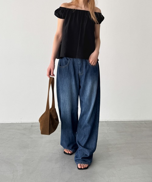 CANAL JEAN(キャナルジーン)の「El mar ライトオンスワイドストレートデニムパンツ 610(デニムパンツ・レディース・ライトインディゴブルー/ダークインディゴブルー・SMALL/MEDIUM)」の5枚目の写真