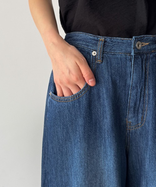 CANAL JEAN(キャナルジーン)の「El mar ライトオンスワイドストレートデニムパンツ 610(デニムパンツ・レディース・ライトインディゴブルー/ダークインディゴブルー・SMALL/MEDIUM)」の12枚目の写真
