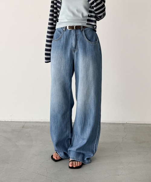 El mar ライトオンスワイドストレートデニムパンツ 610（デニムパンツ