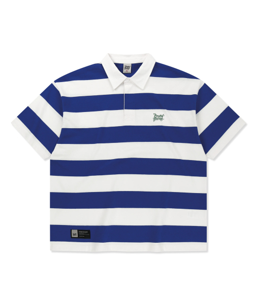 RUGBY STRIPE TEE — синяя