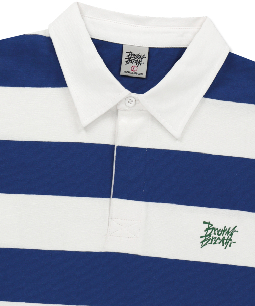 BROWNBREATH(ブラウンブレス)の「RUGBY STRIPE TEE - BLUE(ポロシャツ・レディース・その他・SMALL/MEDIUM/LARGE/X-LARGE)」の3枚目の写真