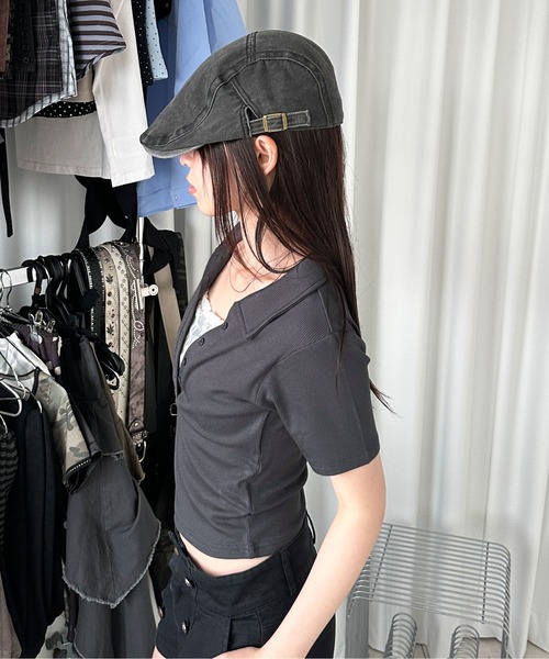 sedacle girl(セダクルガール)の「レイヤードスキッパートップス(Tシャツ/カットソー・レディース・グレイッシュベージュ/チャコールグレー/ミント・SMALL/MEDIUM)」の6枚目の写真