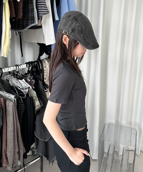 sedacle girl(セダクルガール)の「レイヤードスキッパートップス(Tシャツ/カットソー・レディース・グレイッシュベージュ/チャコールグレー/ミント・SMALL/MEDIUM)」の8枚目の写真