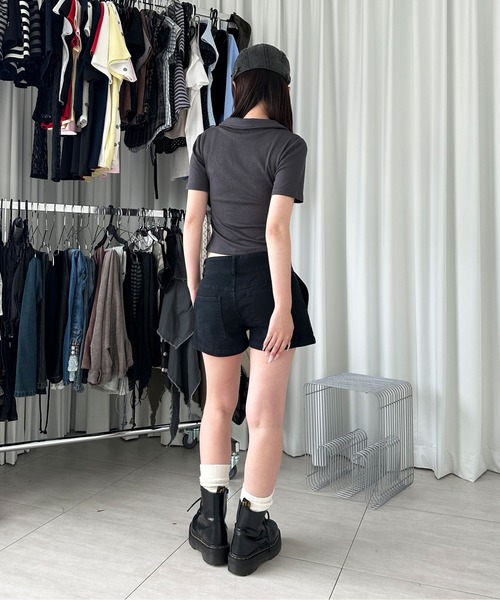 sedacle girl(セダクルガール)の「レイヤードスキッパートップス(Tシャツ/カットソー・レディース・グレイッシュベージュ/チャコールグレー/ミント・SMALL/MEDIUM)」の12枚目の写真