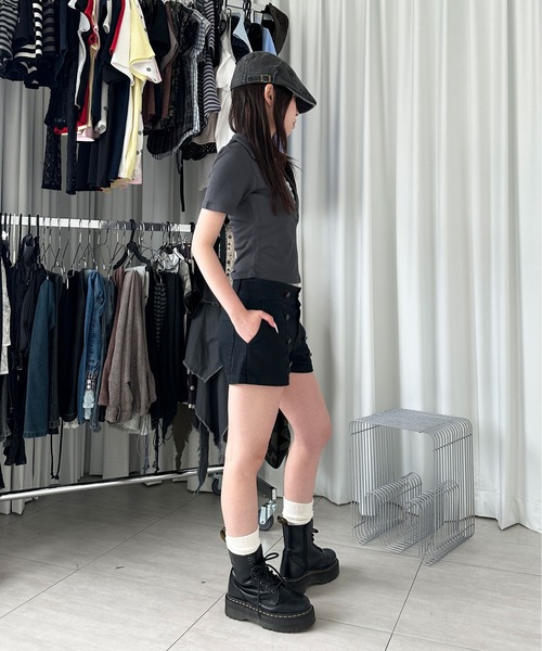 sedacle girl(セダクルガール)の「レイヤードスキッパートップス(Tシャツ/カットソー・レディース・グレイッシュベージュ/チャコールグレー/ミント・SMALL/MEDIUM)」の13枚目の写真