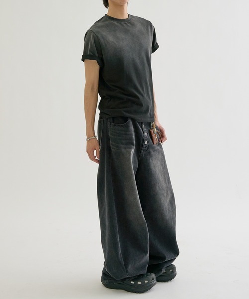 EPNK(イーピーエヌケー)の「Gradient spray-faded tee / グラデーションスプレー加工T(Tシャツ/カットソー・メンズ・チャコールグレー/ブラック/ブラウン系その他・SMALL/LARGE/MEDIUM)」の14枚目の写真