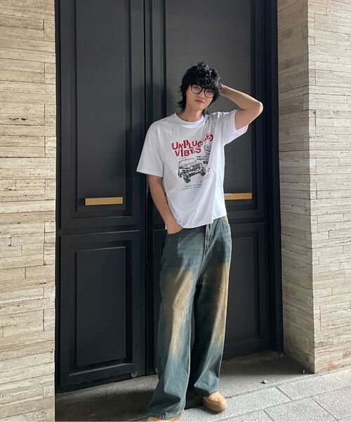 CHASECULT(チェイスカルト)の「共用ヴィンテージグラフィック半袖Tシャツ-FBRU5817D01(Tシャツ/カットソー・レディース・ホワイト・90/95/100/105)」の9枚目の写真