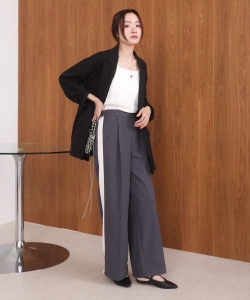Bab(バブ)の「S・Mサイズ展開】2WAYセンタープレスサイドラインパンツ(その他パンツ・レディース・ブラック/ベージュ・MEDIUM/SMALL)」の14枚目の写真