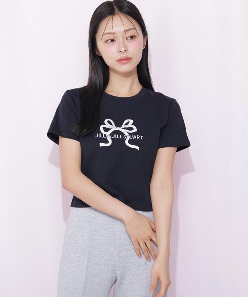 JILL by JILL STUART（ジルバイジルスチュアート）の「＜RIBBONシリーズ＞フロントロゴＴシャツ オーガニックコットン（Tシャツ/カットソー・レディース・ブラック/ピンク/ホワイト・FREE）」の9枚目の写真