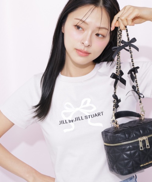 JILL by JILL STUART（ジルバイジルスチュアート）の「＜RIBBONシリーズ＞フロントロゴＴシャツ オーガニックコットン（Tシャツ/カットソー・レディース・ブラック/ピンク/ホワイト・FREE）」の3枚目の写真