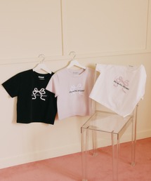 <RIBBONシリーズ>フロントロゴTシャツ オーガニックコットン