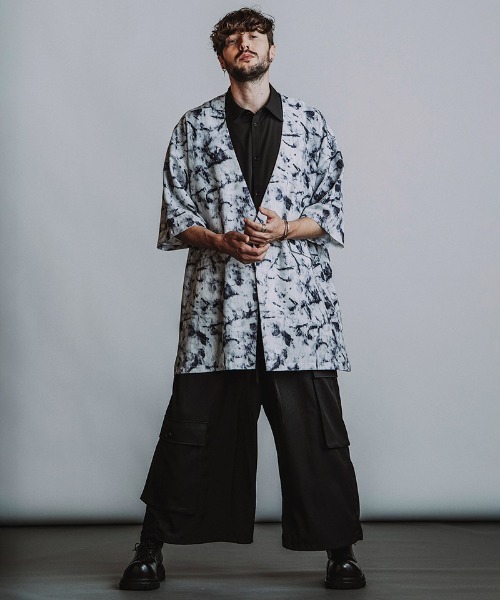 NO ID.（ノーアイディ）の「mj11635-ﾉｰｶﾗｰﾛﾝｸﾞJKT ジャケット(458006-504J)（ノーカラージャケット・メンズ・その他1/その他/ホワイト・ONE SIZE）」の4枚目の写真