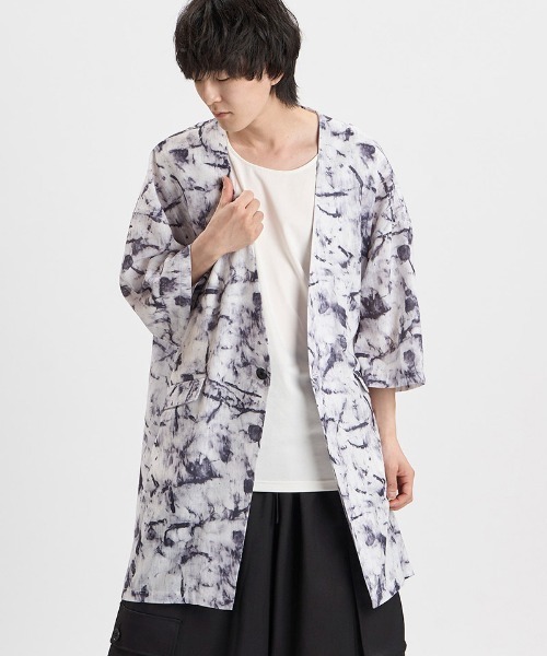 NO ID.（ノーアイディ）の「mj11635-ﾉｰｶﾗｰﾛﾝｸﾞJKT ジャケット(458006-504J)（ノーカラージャケット・メンズ・その他1/その他/ホワイト・ONE SIZE）」の13枚目の写真
