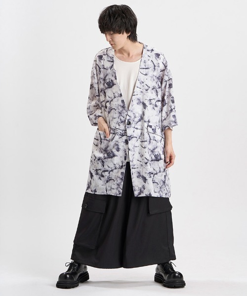 NO ID.（ノーアイディ）の「mj11635-ﾉｰｶﾗｰﾛﾝｸﾞJKT ジャケット(458006-504J)（ノーカラージャケット・メンズ・その他1/その他/ホワイト・ONE SIZE）」の14枚目の写真