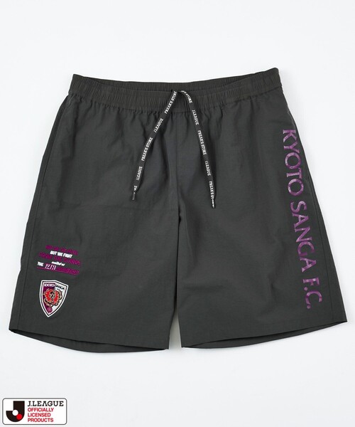 FREAK'S STORE(フリークスストア)の「J.LEAGUE×FREAK'S STORE 別注 SUPPORTERS NYLON SHORTS【京都サンガF.C.】(その他パンツ・メンズ・チャコールグレー/ブラック・LARGE/MEDIUM/SMALL)」の1枚目の写真