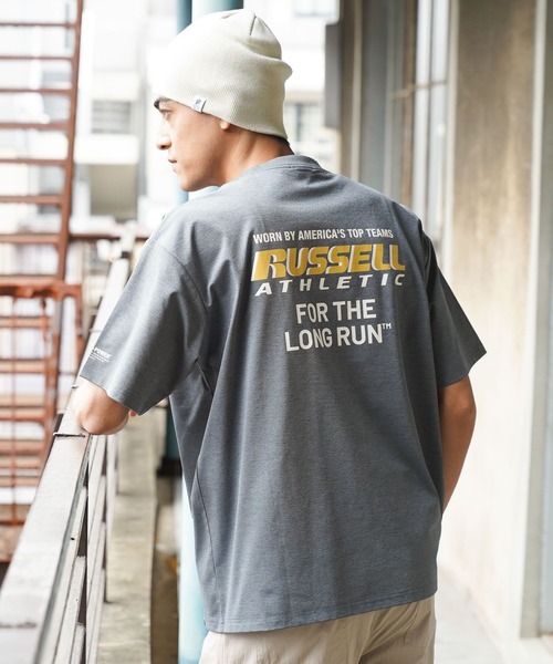 Russell Athletic（ラッセルアスレティック）の「【RUSSELL ATHLETIC】別注Dri-PowerTシャツ[吸水速乾・シワ軽減]（Tシャツ/カットソー・メンズ・グレー/ホワイト/チャコール・LARGE/MEDIUM）」の16枚目の写真