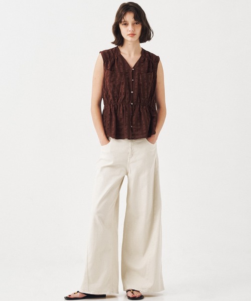 PUBLIC TOKYO(パブリックトウキョウ)の「【2026新作】PUBLICDENIM COOL WIDE(デニムパンツ・レディース・ホワイト/ライトブルー・1/2/3)」の12枚目の写真