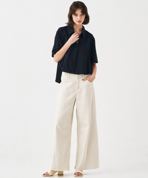 PUBLIC TOKYO(パブリックトウキョウ)の「【2026新作】PUBLICDENIM COOL WIDE(デニムパンツ・レディース・ホワイト/ライトブルー・1/2/3)」の18枚目の写真