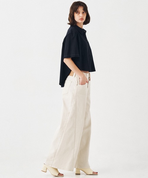 PUBLIC TOKYO(パブリックトウキョウ)の「【2026新作】PUBLICDENIM COOL WIDE(デニムパンツ・レディース・ホワイト/ライトブルー・1/2/3)」の19枚目の写真