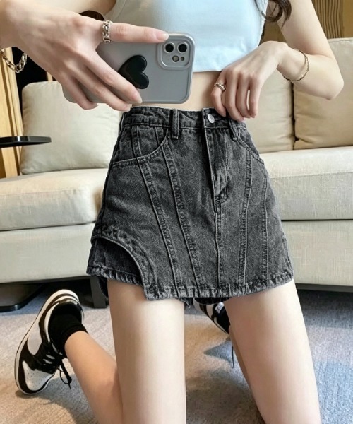 Miniministore（ミニミニストア）の「インナーパンツ付きキュロットミニスカート（その他パンツ・レディース・ホワイト/ブルー/ダークグレー/フューシャピンク・S/M/L）」の10枚目の写真