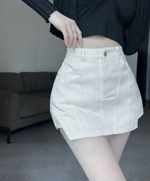 Miniministore（ミニミニストア）の「インナーパンツ付きキュロットミニスカート（その他パンツ・レディース・ホワイト/ブルー/ダークグレー/フューシャピンク・S/M/L）」の12枚目の写真