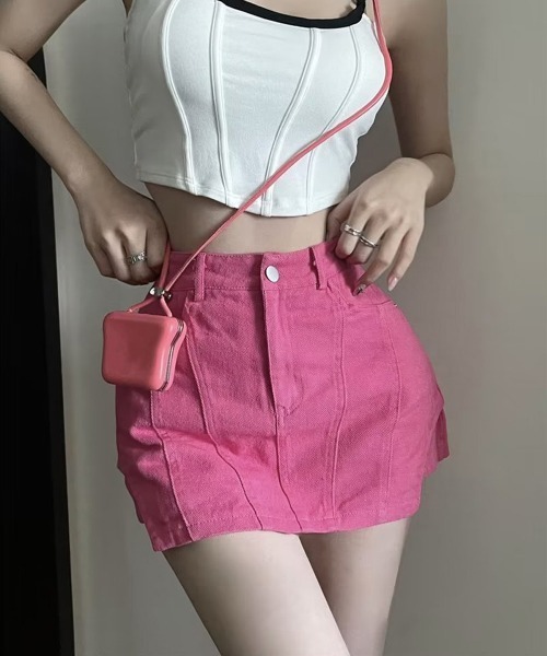 Miniministore（ミニミニストア）の「インナーパンツ付きキュロットミニスカート（その他パンツ・レディース・ホワイト/ブルー/ダークグレー/フューシャピンク・S/M/L）」の13枚目の写真